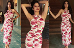 Janhvi Kapoor looks fresh and flawless in a gorgeous pink floral cutout dress, see pics